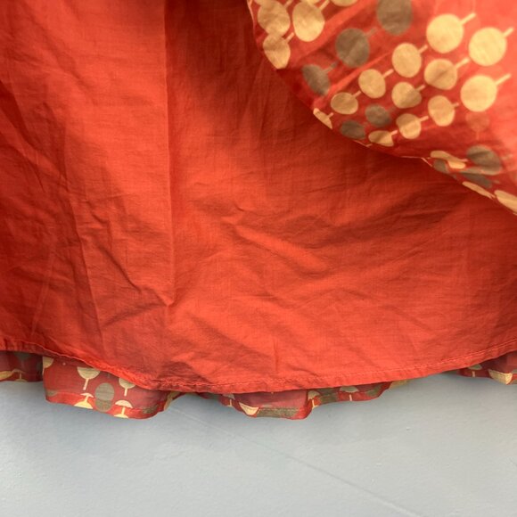 Fossil Silk Cotton Blend Pleated Polka Dot Skirt Size 10 - Picture 4 of 6